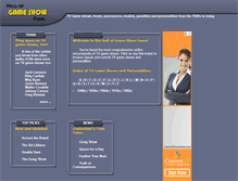 Tablet Screenshot of gameshowfame.com